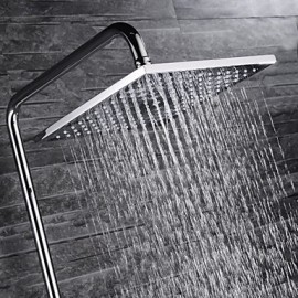 Contemporary Chrome Brass Shower Tap with Air Injection Technology Shower Head