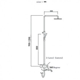 SUS304 Stainless Steel Rain Shower Tap Set Shower Tap Mixer