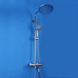 Shower Tap Contemporary Thermostatic / Rain Shower / Handshower Included Brass Chrome