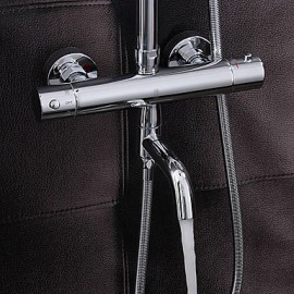 Shower Tap Contemporary Thermostatic / Rain Shower / Handshower Included Brass Chrome