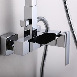 Shower Tap Contemporary Rain Shower / Handshower Included Brass Chrome