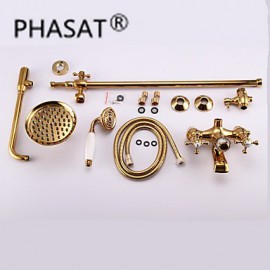 Shower Tap Antique Rain Shower / Handshower Included Brass Ti-PVD