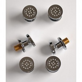 LED 8 Inch Luxury Solid Brass Concealed Thermostatic Rainfall Shower Hand Shower 6 Pcs Of Jet Spray Massage