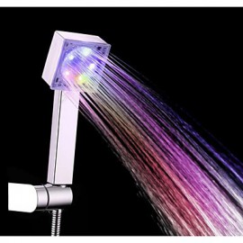 3-Color ABS Temperature Detectable LED Color Changing Hand Shower