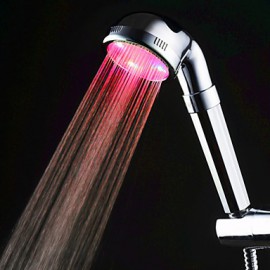 3-Color Temperature Detectable LED Color Changing Hand Shower(Boost Can Be Closed)