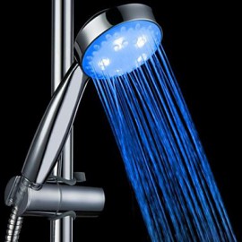 3-Color ABS Temperature Detectable LED Color Changing Hand Shower