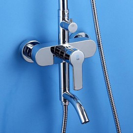 Shower Tap Contemporary Rain Shower / Handshower Included Brass Chrome