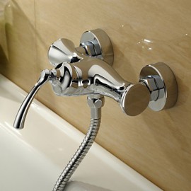 Shower Tap Centerset / Wall Mount with Chrome Single Handle Two Holes