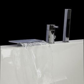 Bathtub Tap - Contemporary - Waterfall / Handshower Included - Brass (Chrome)