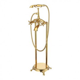 Bathtub Tap - Antique - Handshower Included / Floor Standing - Brass (Ti-PVD)