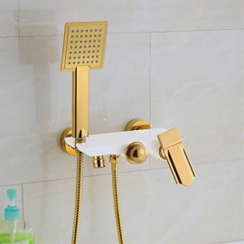 Bathtub Tap Antique Handshower Included Brass Painting