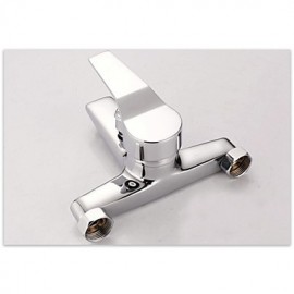 Bathroom Wall Mounted Soild Brass Chrome Finish Bathtub Tap with Hand Shower Set