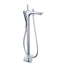 Bathtub Tap - Contemporary - Floor Standing - Brass (Chrome)