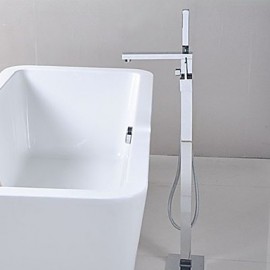 Bathtub Tap - Contemporary - Floor Standing - Brass (Chrome)