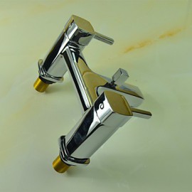 Bath Shower Mixer Tap With Handset, Holder  Hose - Chrome