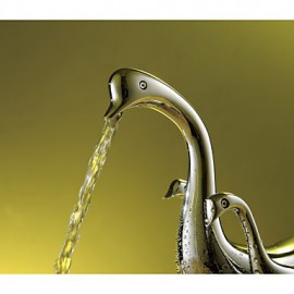 Aquafaucet Swan Bathroom Sink Vessel Faucet Vanity Mixer Tap Chrome Brass Two Handles