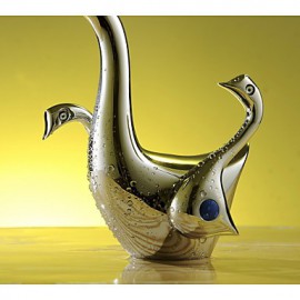 Aquafaucet Swan Bathroom Sink Vessel Faucet Vanity Mixer Tap Chrome Brass Two Handles