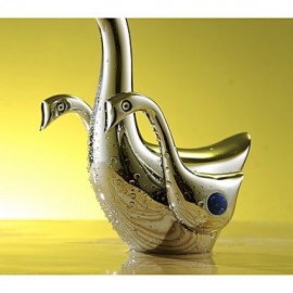 Aquafaucet Swan Bathroom Sink Vessel Faucet Vanity Mixer Tap Chrome Brass Two Handles