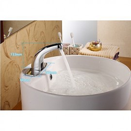 Automatic Sense Faucet For Kitchen Bathroom Sink Water Saving Electric Tap Battery Power Brass Material Chrome Finish