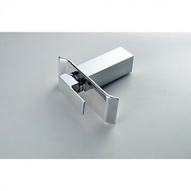 Bathroom Chrome Finish Deck Mounted Waterfall Basin Faucet