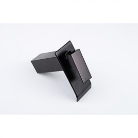 Bathroom Deck Mounted Oil-Rubbed Bronze Waterfall Single Handle Washbasin Faucet