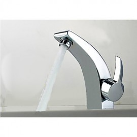 Bathroom Faucet Ceramic Valve Chrome Plated Brass Basin Sink Faucet Single Handle Water Mixer Taps