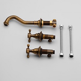 Bathroom Sink Faucet In Antique Inspired Designed (Polished Brass Finish)