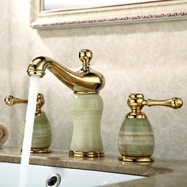 Bathroom Sink Faucet Widespread Contemporary Design Ti-Pvd Finish Faucet