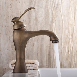 Bathroom Sink Faucet With Antique Brass Finish Antique Design Faucet