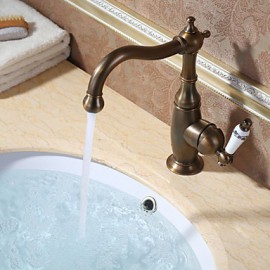 Bathroom Sink Faucet With Antique Brass Finish Antique Design Faucet