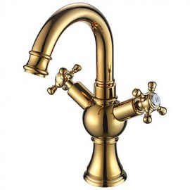 Bathroom Sink Faucet With Antique Brass Finish Antique Design Faucet