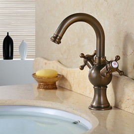 Bathroom Sink Faucet With Antique Brass Finish Antique Design Faucet