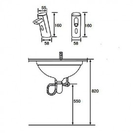 Bathroom Sink Faucet Contemporary Touch/Touchless Brass Chrome