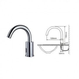 Bathroom Sink Faucet Contemporary Touch/Touchless Brass Chrome