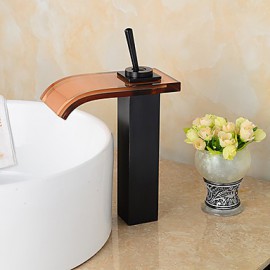 Bathroom Sink Faucet Countertop Waterfall Brass Oil-Rubbed Bronze