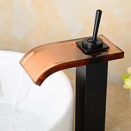 Bathroom Sink Faucet Countertop Waterfall Brass Oil-Rubbed Bronze