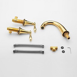 Bathroom Sink Faucet Country Brass Ti-Pvd