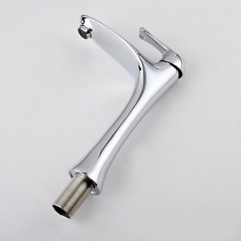 Chrome Finish Contemporary Centerset Bathroom Sink Faucet