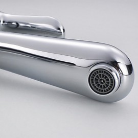 Contemporary Bathroom Sink Faucet Chrome Finish