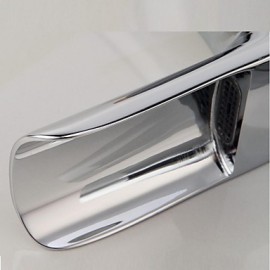 Contemporary Chrome Finish Single Hole Brass Waterfall Bathroom Sink Faucet