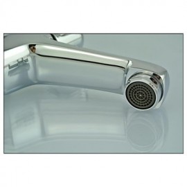 Contemporary Chrome Finished Brass Single Hole Single Handle Short Basin Cold Water Tap