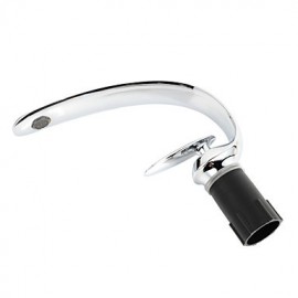 Contemporary Style Slim Shape Single Handle One Hole Hot And Cold Water Bathroom Sink Faucet - Sliver