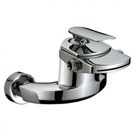 Contemporary Wall Mount Brass Tub Faucet