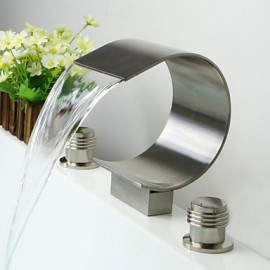 Contemporary Waterfall Brass Nickel Brushed