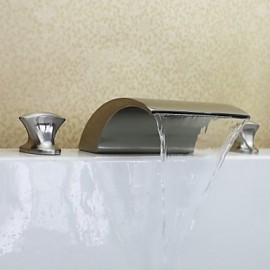 Contemporary Waterfall Brass Nickel Brushed