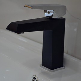 Contemporary White Painting One Hole Single Handle Bathroom Sink Faucet