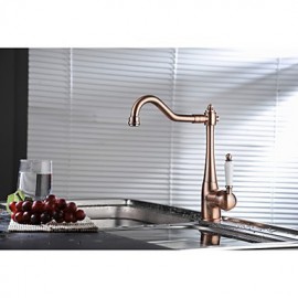 Copper Traditional Period Single Ceramic Lever Kitchen Sink Mixer Tap