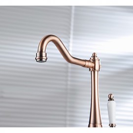 Copper Traditional Period Single Ceramic Lever Kitchen Sink Mixer Tap