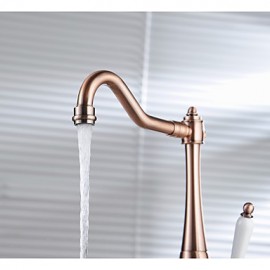 Copper Traditional Period Single Ceramic Lever Kitchen Sink Mixer Tap