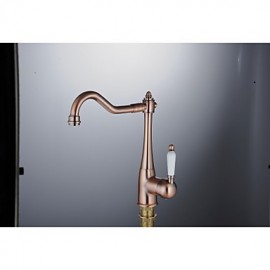 Copper Traditional Period Single Ceramic Lever Kitchen Sink Mixer Tap